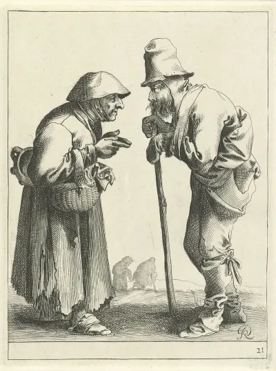 Twee Bedelaars In Conversatie