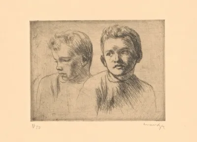 Two Boys Heads