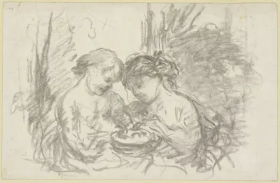 Two Children With Basket