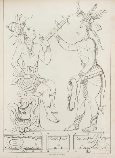 Two Figures One Seated One Standing