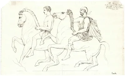 Two Horsemen After The West Frieze Of The Parthenon