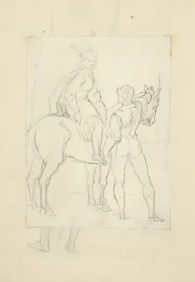 Two Men One On Horseback