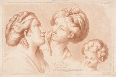 Two Womens Heads And A Childs Head