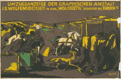 Umzugsanzeige Der Graphischen Anstalt J E Wolfensberger In Den Wolfsberg Zurich