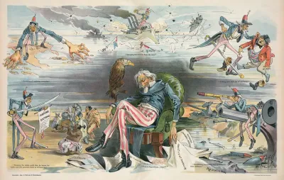 Uncle Sams Dream Of Conquest And Carnage Caused By Reading The Jingo Newspapers