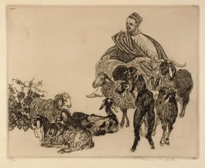 Untitled Arab With Goats
