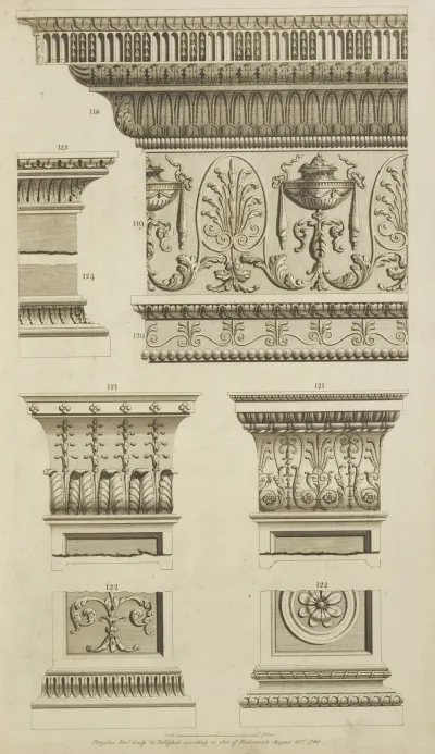 Upper Right Design Of Cornice Frieze And Architrave