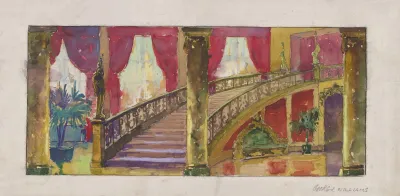 Vaudeville Grand Staircase Of Mansion