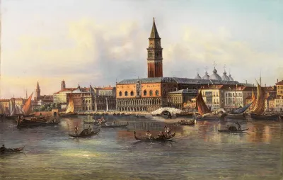 Venice A View Of Palazzo Ducale From The Bacino
