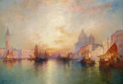 Venice Grand Canal At Sunset