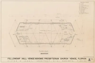 Venice Nokomis Presbyterian Church Venice Florida Fellowship Hall Plan