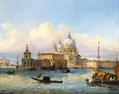 Venice The Entrance To The Canal Grande With Santa Maria Della Salute And Punta Della Dogana