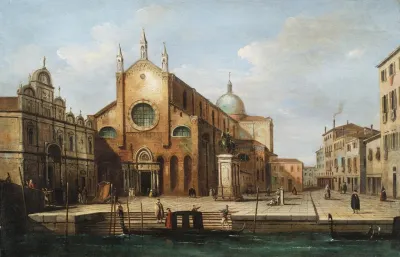 Venice View Of Campo Santi Giovanni E Paolo And The Scuola Grande Di San Marco