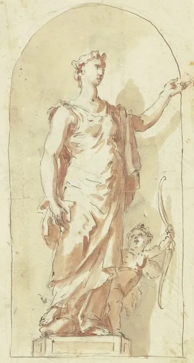 Venus Mit Cupido Scheinskulptur