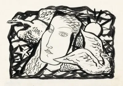 Venus Vignet Voor Boek Lart Hollandais Contemporain Van Paul Fierens