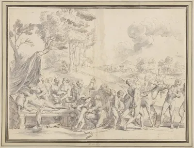 Vermahlung Des Bacchus Und Der Schlafenden Ariadne