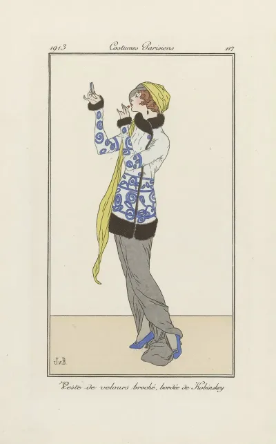 Veste De Velours Broche Bordee De Kobinskey