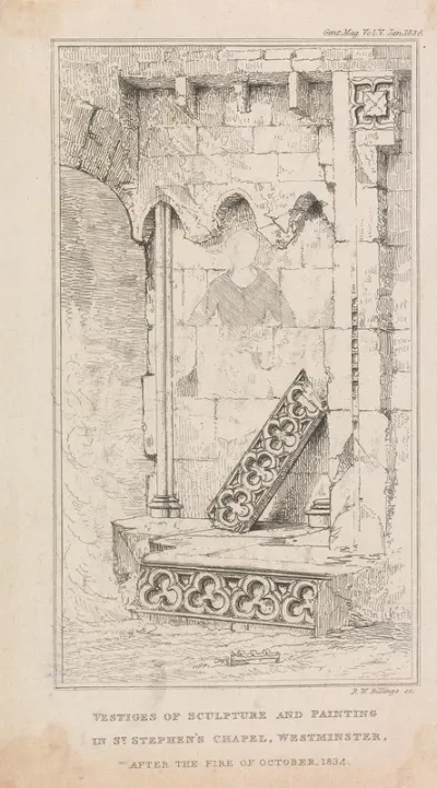 Vestiges Of Sculpture And Painting In St Stephens Chapel Westminster