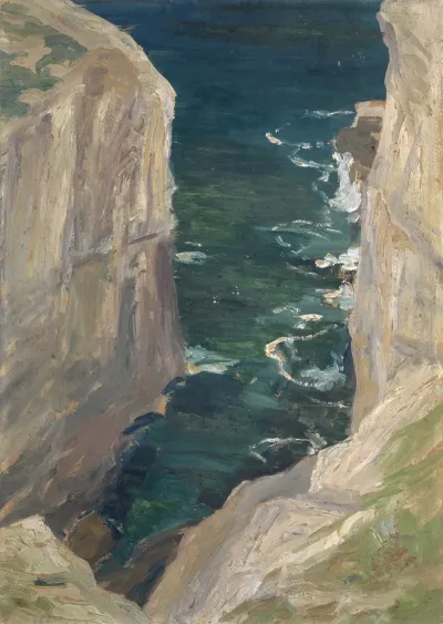 View From A Rocky Coast On The Sea