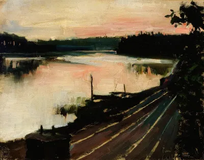 View From Elaintarha At Sunset