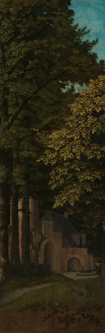 View In A Forest Outer Left Wing Of A Triptych