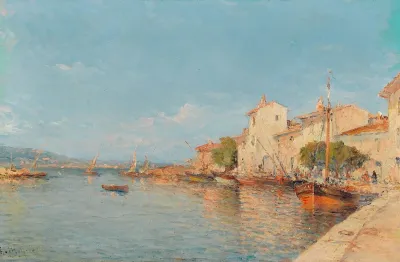 View Of A Harbour In Summer