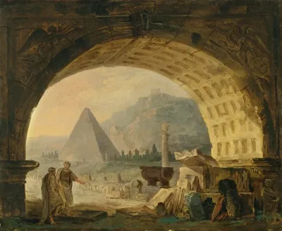 View Of Antiquities Under An Arch