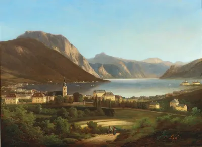 View Of Gmunden And Schloss Ort