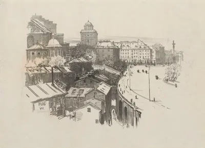 View Of Krakowskie Przedmiescie From The Side Of Zjazd