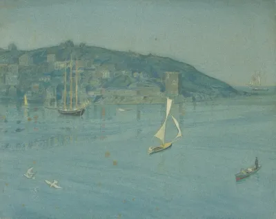 View Of Polruan Across The Fowey Estuary Cornwall