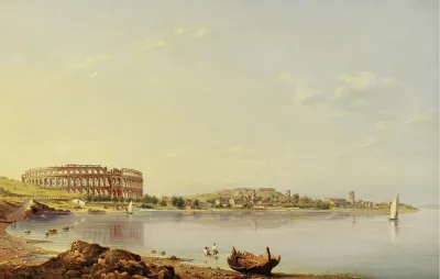 View Of Pula With The Roman Arena Istria