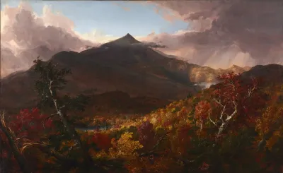 View Of Schroon Mountain Essex County New York After A Storm