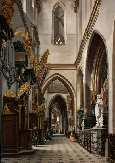 View Of The Aisle In The Wawel Cathedral