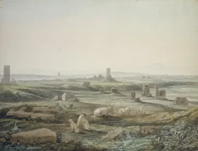 View Of The Campagna Romana From The Via Appia
