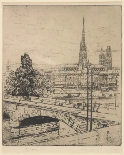 View Of The Cathedral In Rouen