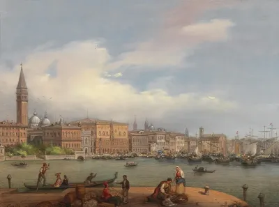 View Of The Doges Palace From The Dogana In Venice