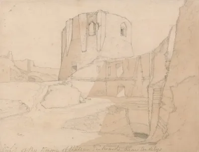 View Of The Donjon Of Chateau Gaillard Near Andelys Normandy