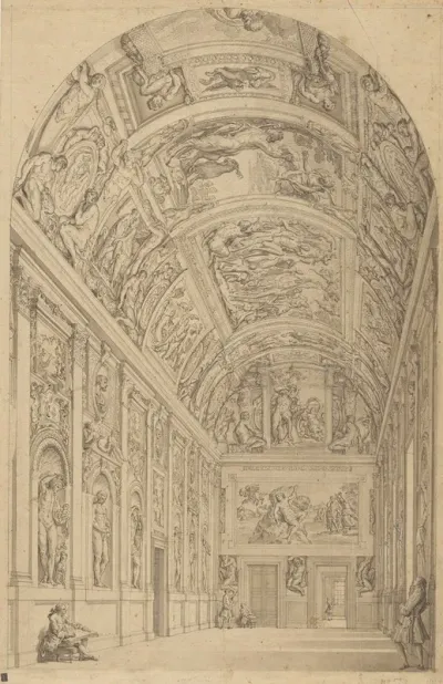 View Of The Farnese Gallery Rome