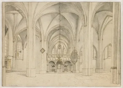 View Of The Nave And Choir Of The Sint Cunerakerk Rhenen Looking East