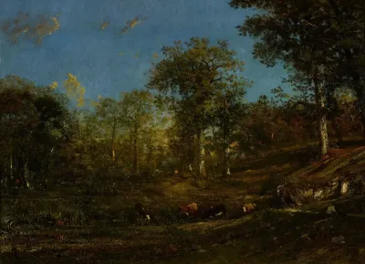 View Of The Pastures Of The Limousin France