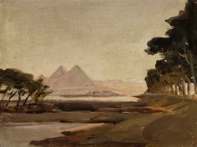 View Of The Pyramids From The Journey To Egypt