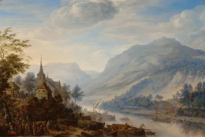 View Of The Rhine At Reineck