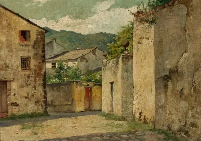 View Of The Town Of Cassa On Riviera Di Levante