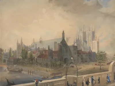 View Of Westminster Hall And Abbey From The Bridge