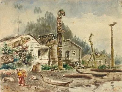 View Of Wrangell Alaska In 1884
