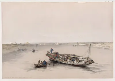 View On The Nile Looking Towards The Pyramids Of Dashour Dahshurand Saccara Saqqarah