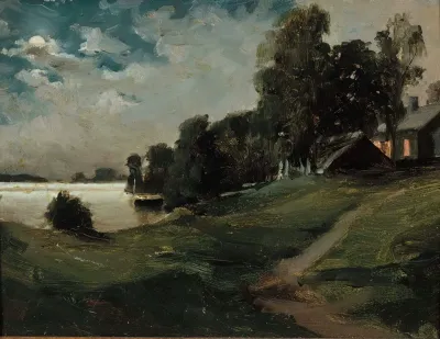 Villa At Haikko In The Moonlight