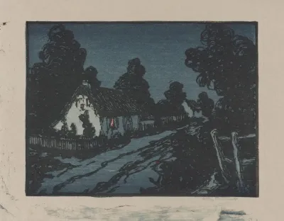 Village Lane At Night