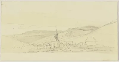 Village Surrounded By Mountains