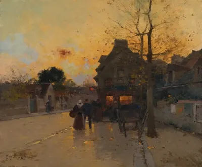Village Un Soir Dautomne